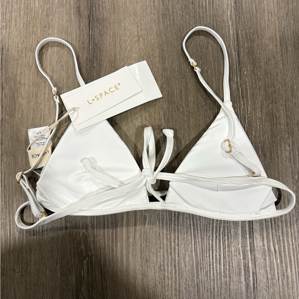 L*Space White Triangle Bra Top